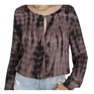 Young Fabulous Broke Womens Jayden Open Wrap Tie Dye Top NWT Size XS Boho Hippie